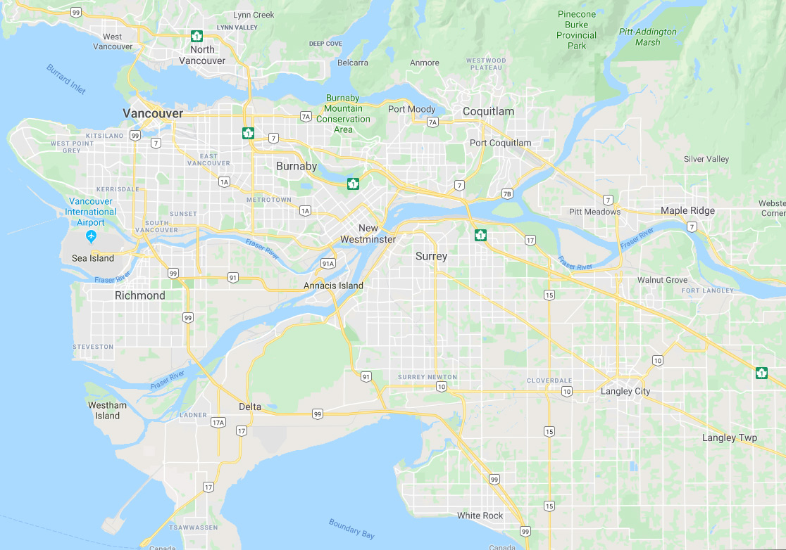 Metro Vancouver Elevation Map